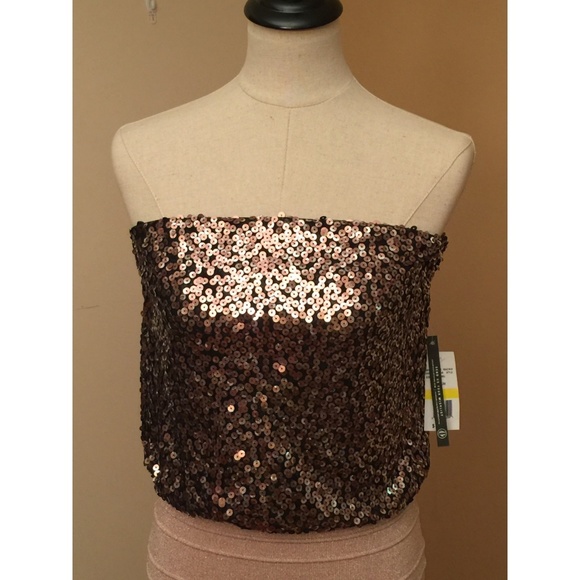 NWT! As U Wish Sequined Strapless Mini Dress - Picture 4 of 5